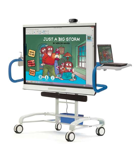 iRover2 with laptop tray, and optional webcam mount