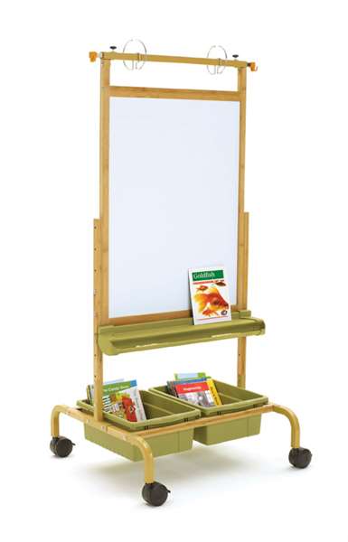 Chart Stand with Sage tubs in highest position (ajustable upon assembly) (CS701-S)