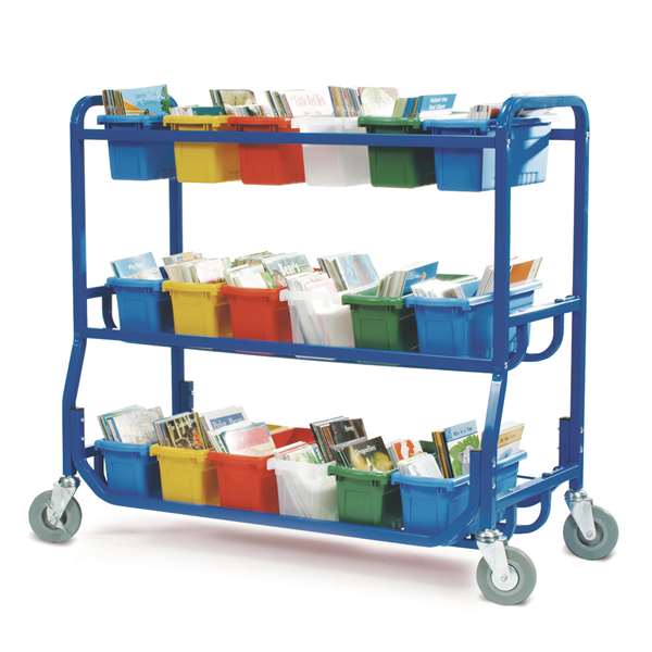 Library on Wheels™ with 18 Small Tubs