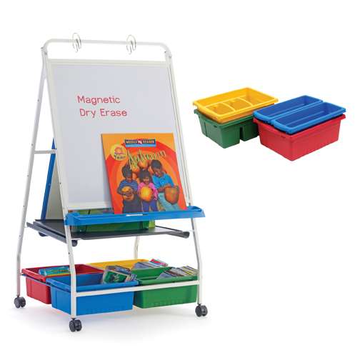 Classic Royal® Reading Writing Center with 2 Small, 1 Large, and 2 Divided Tubs