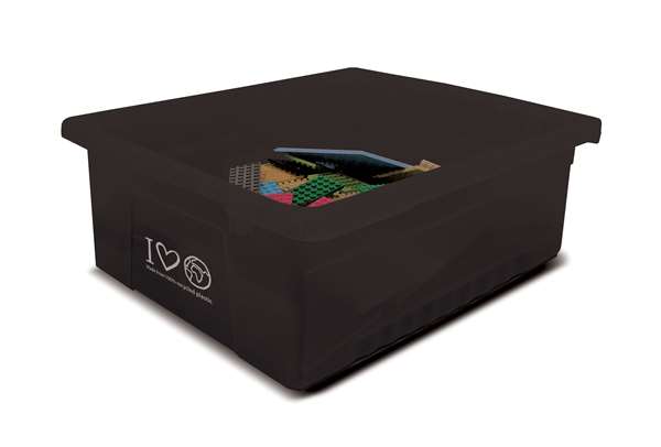 Large Open Tub - Black made from 100% recycled post-consumer plastic