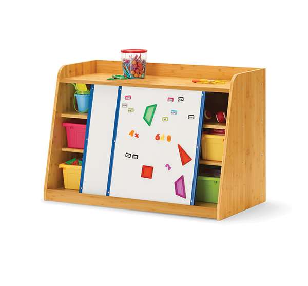 Provides hidden space for teacher storage and/or open stores for student-led activities