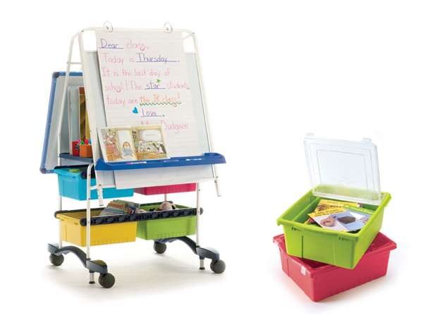 Classic Royal Reading Writing Center with Vibrant color combo and lids (RC105-VM-L)