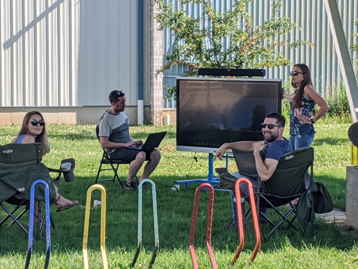 Copernicus Educational Products employees outdoor meeting