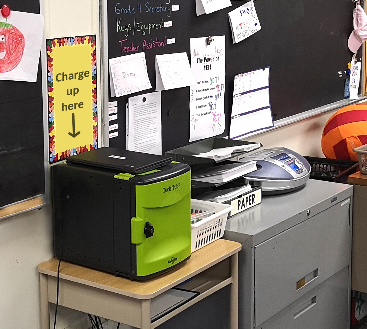 Tech Tub is a compact, easy-to-use in-class charging station